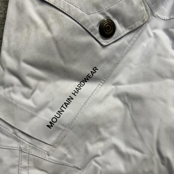 Mountain Hardwear Snow Pants Women M/L White RECCO Insulated Ski Water Resistant - Picture 8 of 16